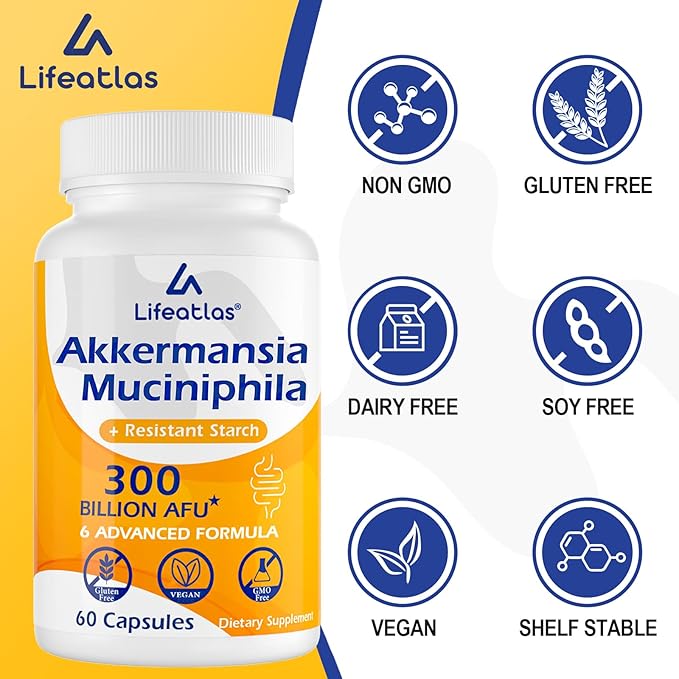 60 Count (Pack of 2) Akkermansia Probiotic